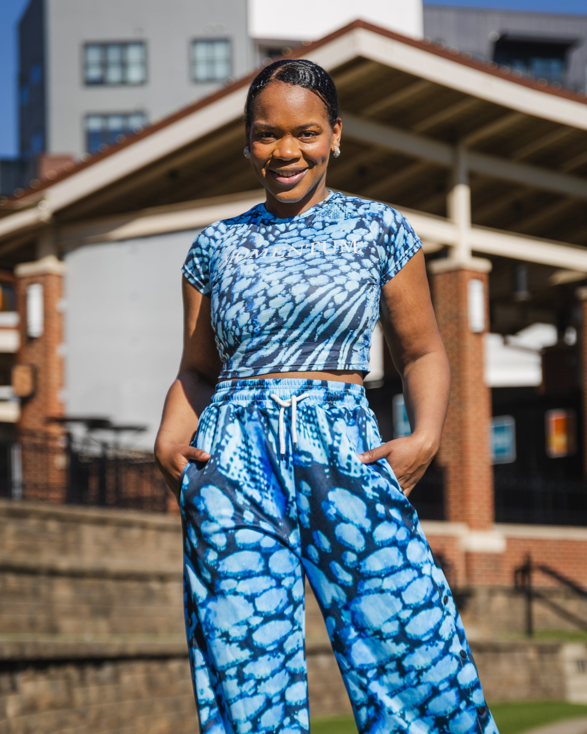 Bella Blue Cropped T-shirt