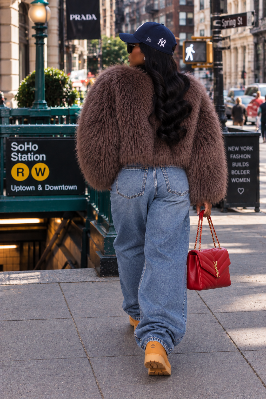 Fluff Me Woolen Faux Fur Jacket